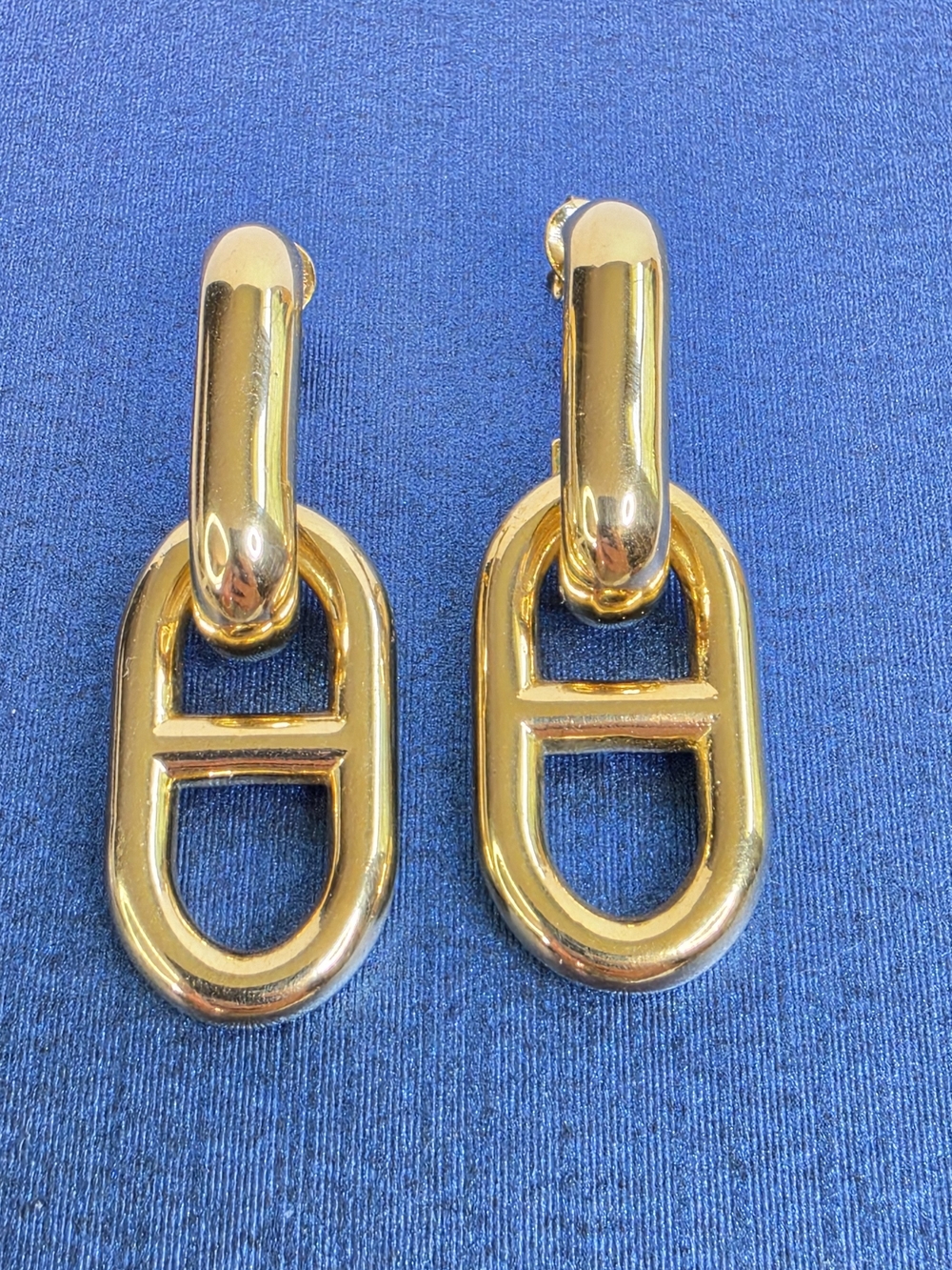 Dyadema Bronze Gold Tone Link Drop Earrings - Women Accessories